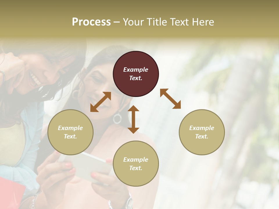 Beautiful Cell Girls PowerPoint Template