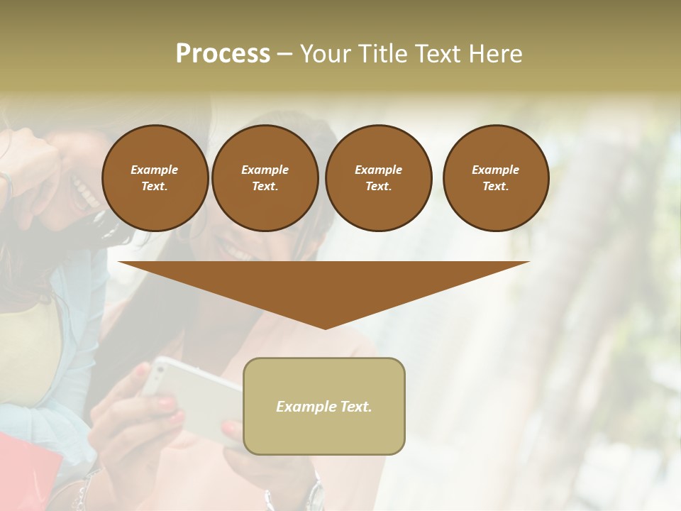 Beautiful Cell Girls PowerPoint Template