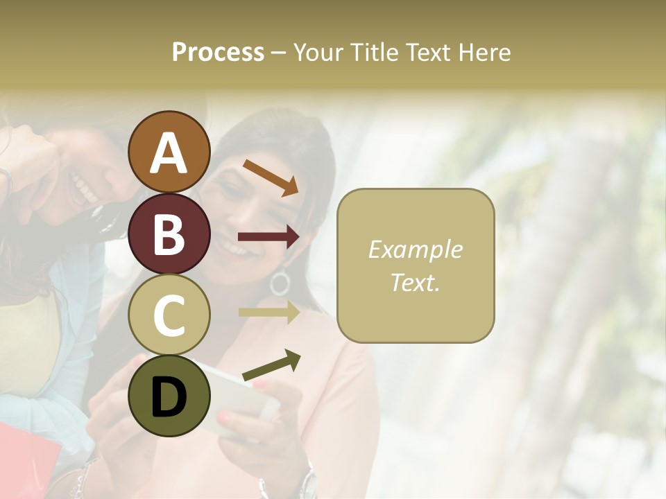 Beautiful Cell Girls PowerPoint Template