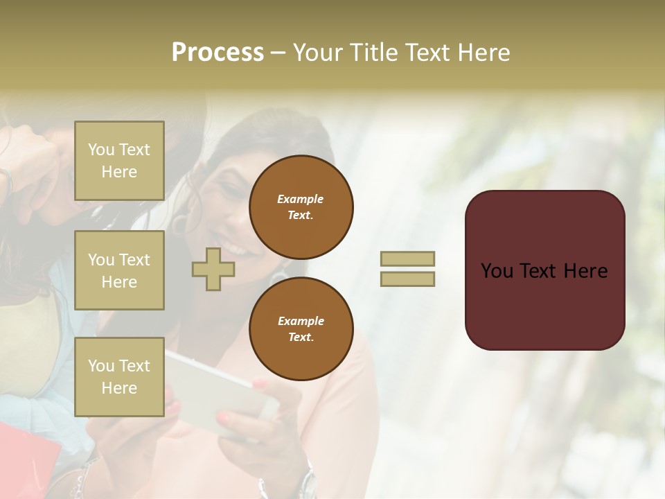 Beautiful Cell Girls PowerPoint Template