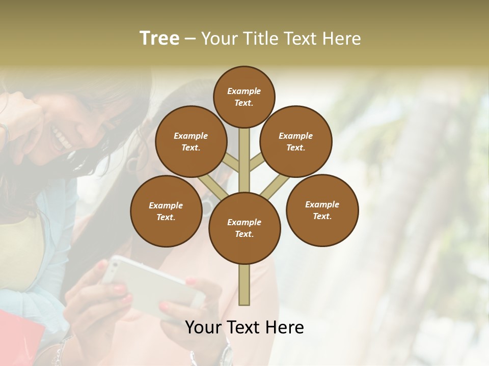 Beautiful Cell Girls PowerPoint Template