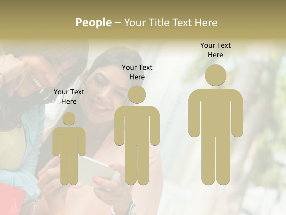 Beautiful Cell Girls PowerPoint Template