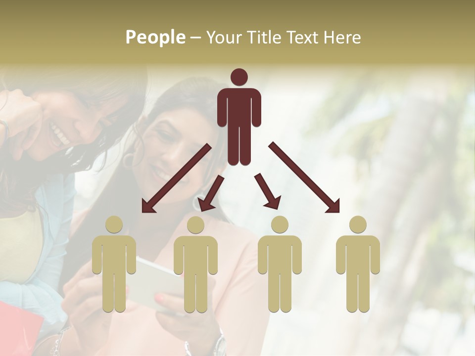 Beautiful Cell Girls PowerPoint Template