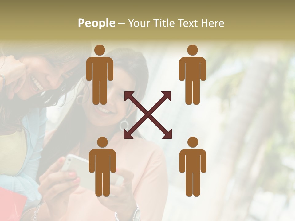 Beautiful Cell Girls PowerPoint Template