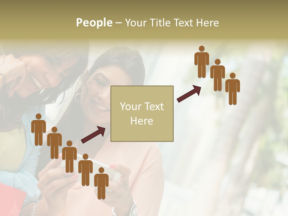 Beautiful Cell Girls PowerPoint Template