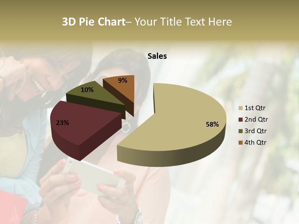 Beautiful Cell Girls PowerPoint Template
