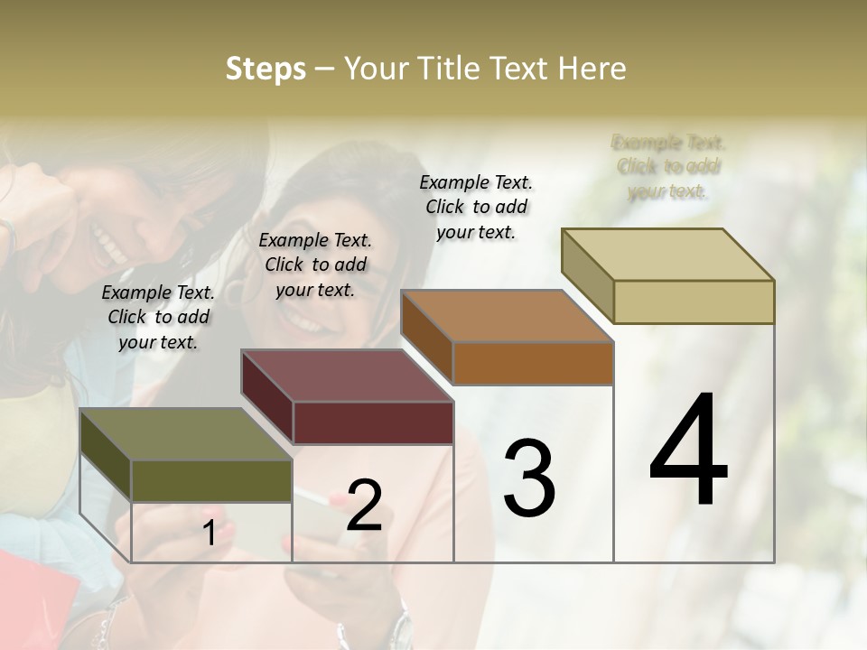 Beautiful Cell Girls PowerPoint Template