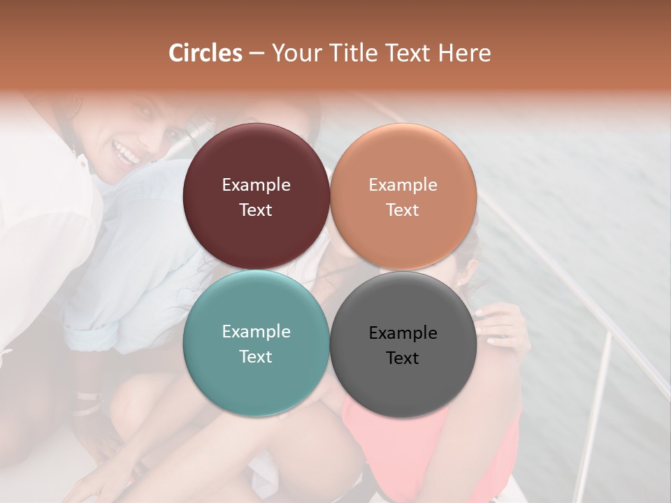 Pretty Laughter Sea PowerPoint Template