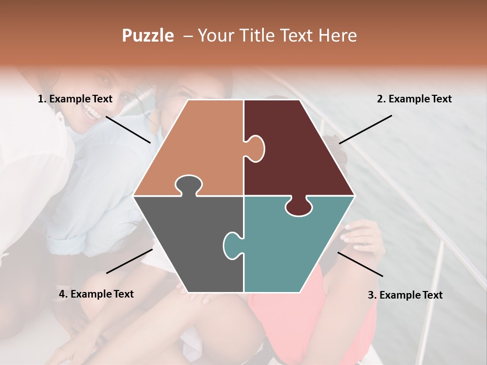 Pretty Laughter Sea PowerPoint Template