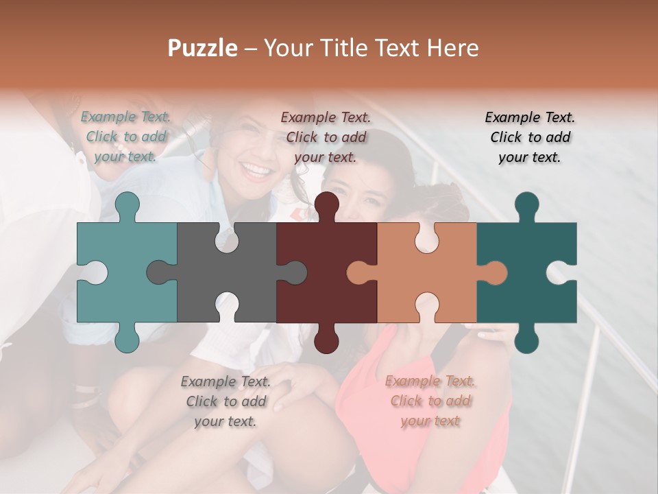 Pretty Laughter Sea PowerPoint Template