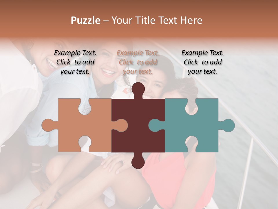 Pretty Laughter Sea PowerPoint Template