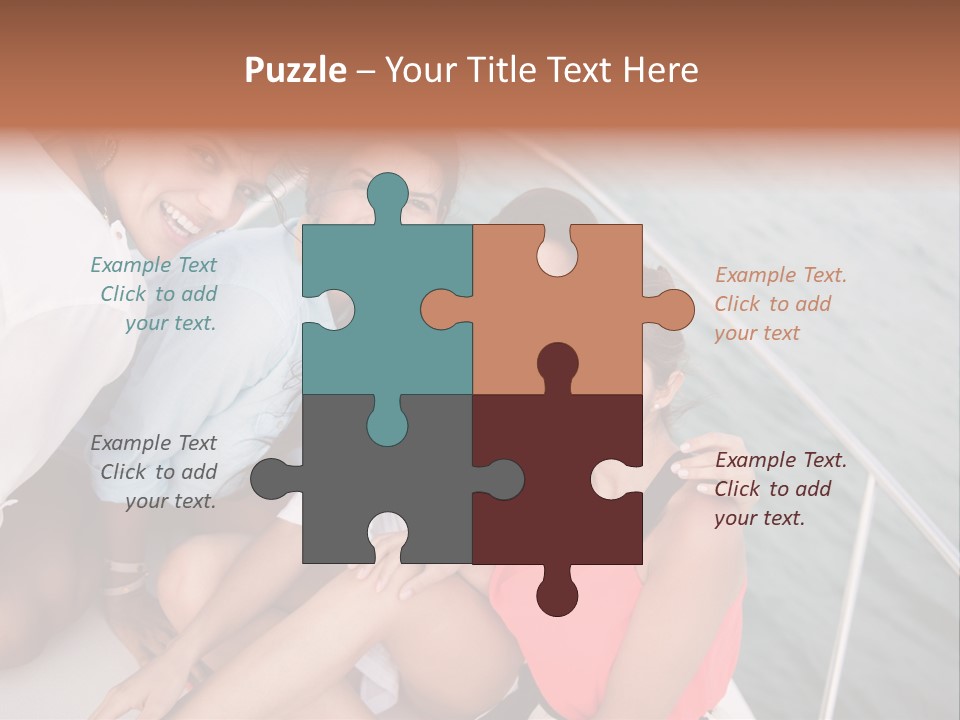 Pretty Laughter Sea PowerPoint Template