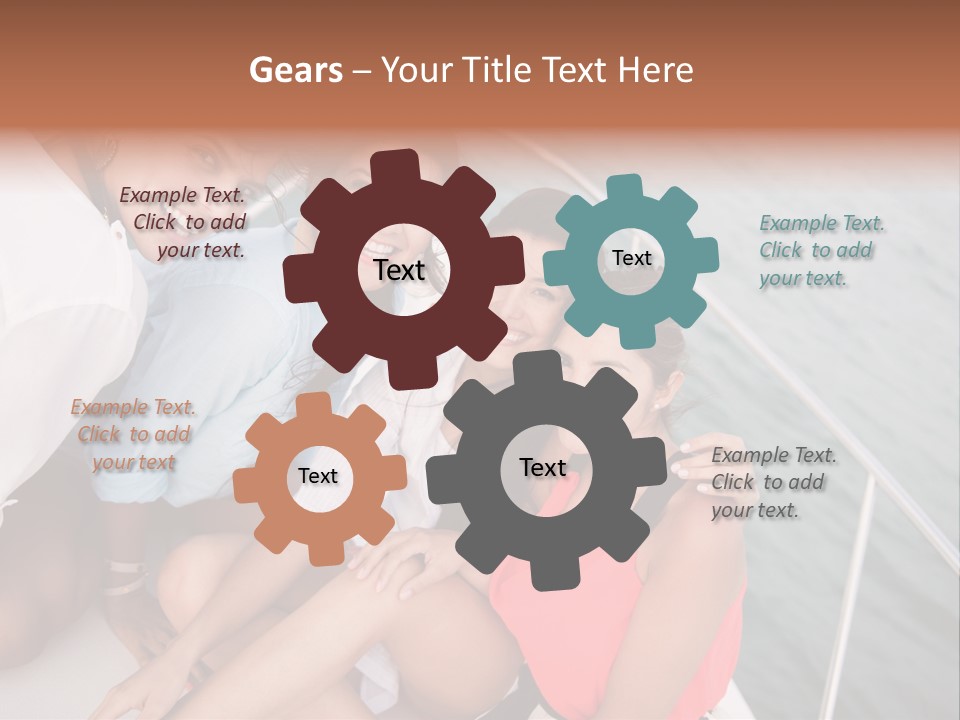 Pretty Laughter Sea PowerPoint Template