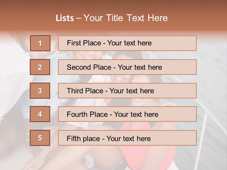 Pretty Laughter Sea PowerPoint Template