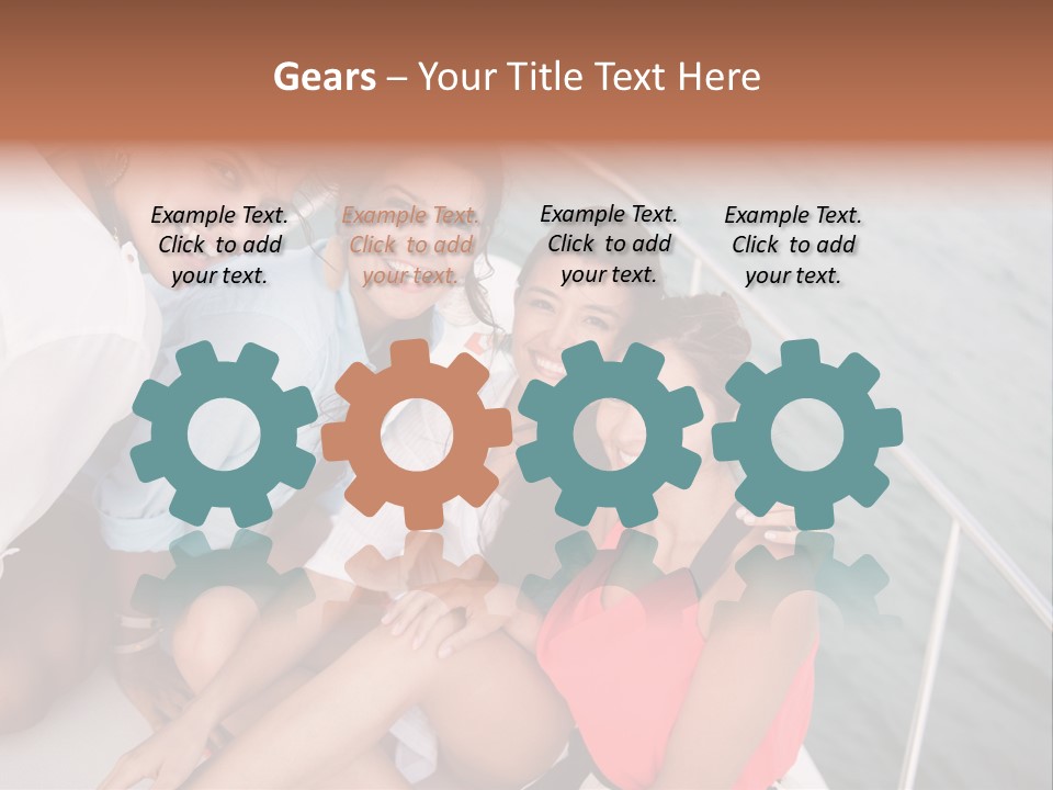 Pretty Laughter Sea PowerPoint Template