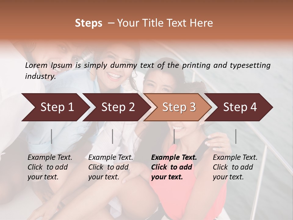 Pretty Laughter Sea PowerPoint Template