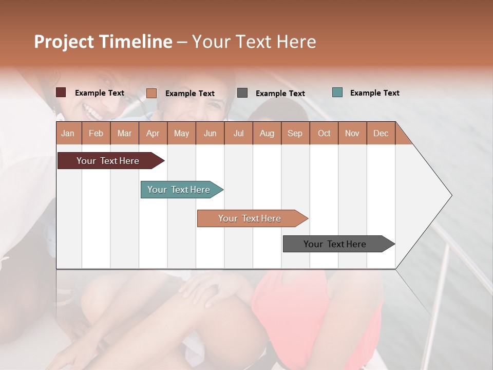 Pretty Laughter Sea PowerPoint Template