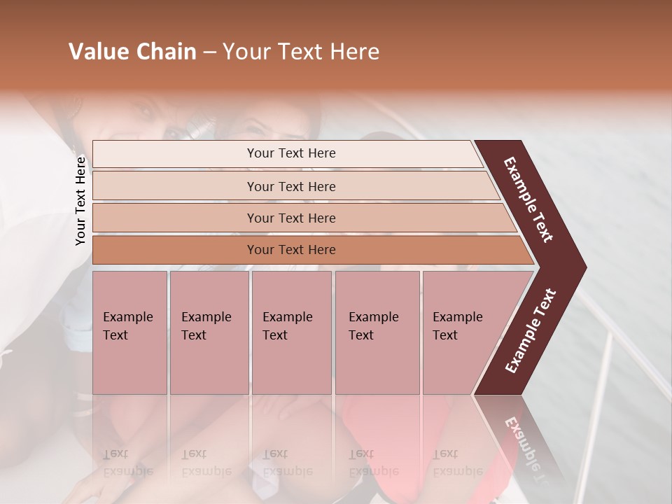 Pretty Laughter Sea PowerPoint Template