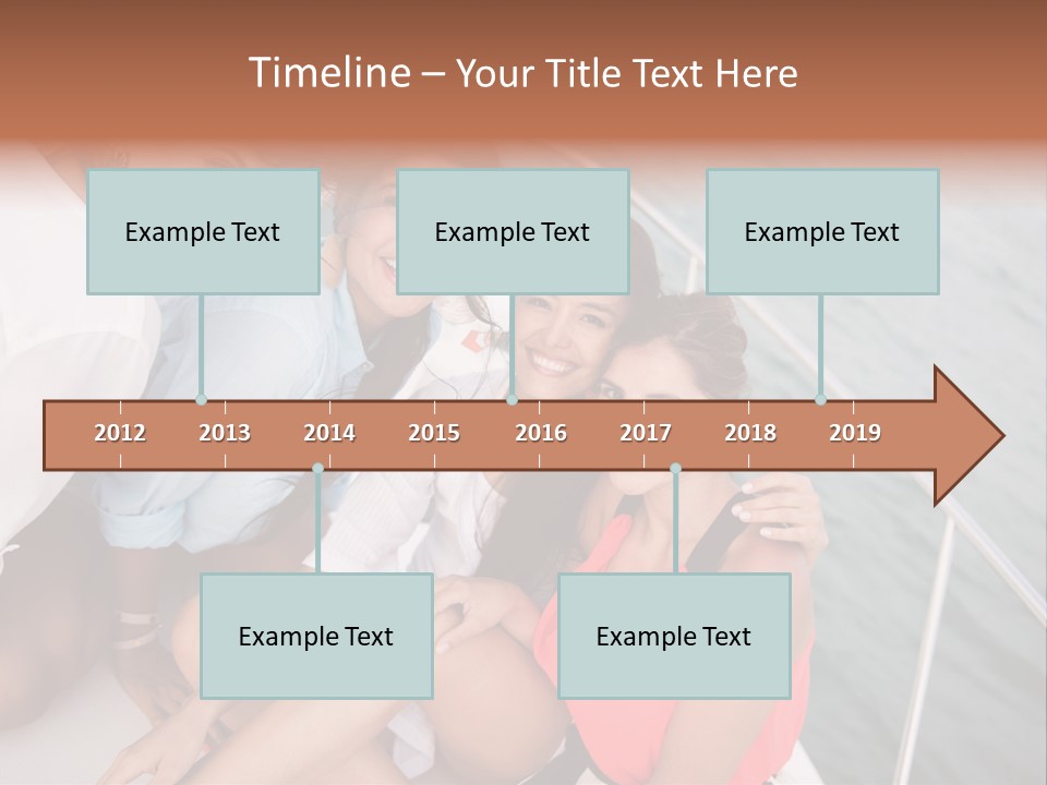 Pretty Laughter Sea PowerPoint Template