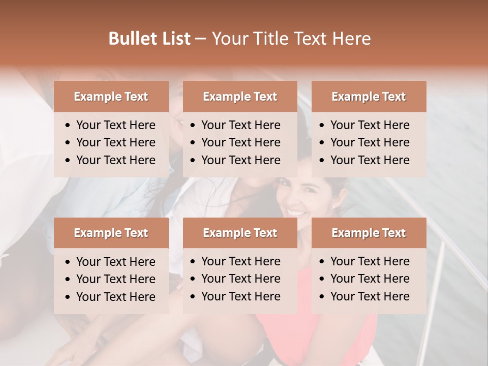 Pretty Laughter Sea PowerPoint Template