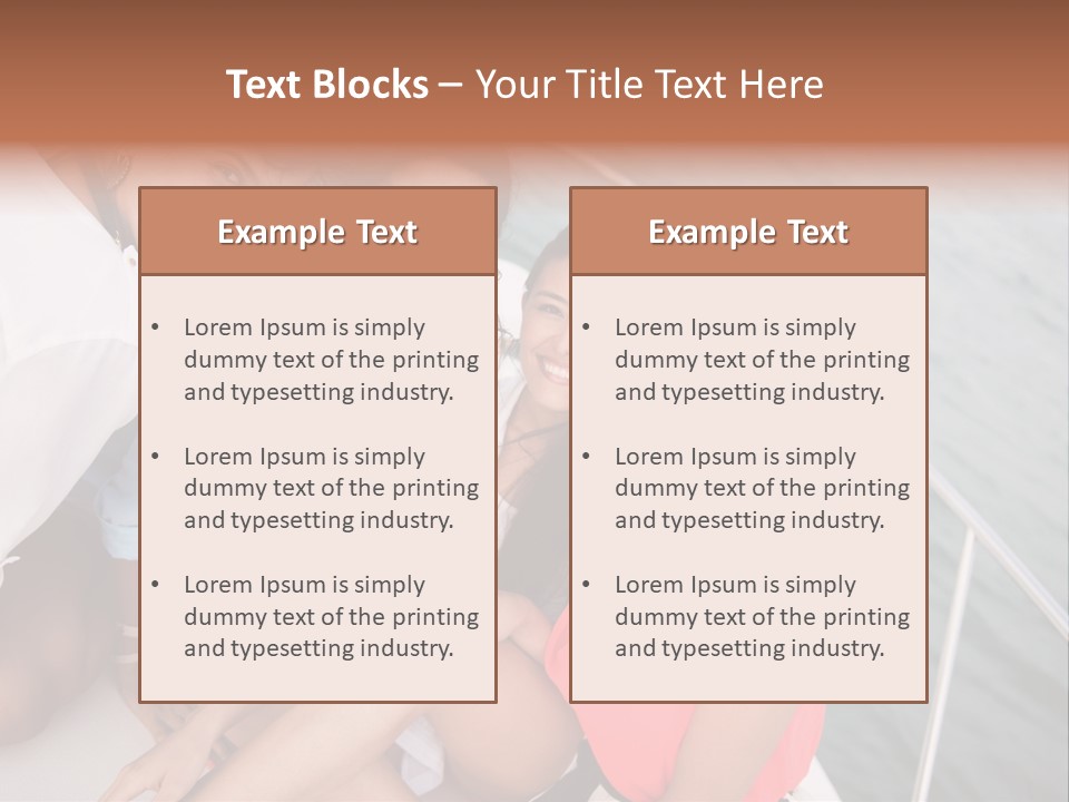 Pretty Laughter Sea PowerPoint Template