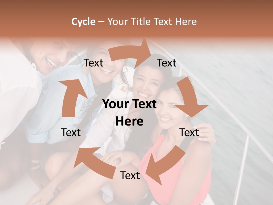 Pretty Laughter Sea PowerPoint Template