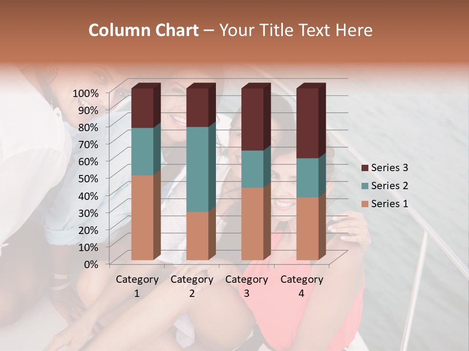 Pretty Laughter Sea PowerPoint Template