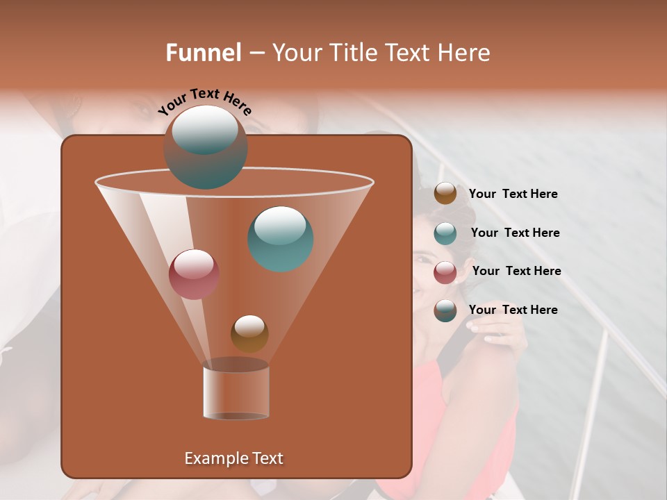 Pretty Laughter Sea PowerPoint Template