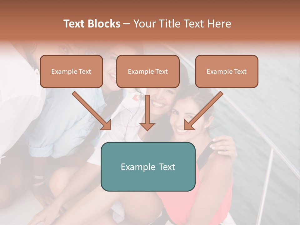 Pretty Laughter Sea PowerPoint Template