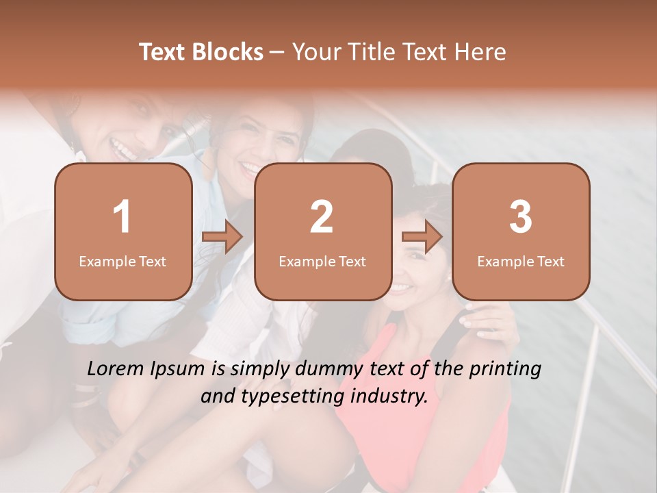 Pretty Laughter Sea PowerPoint Template