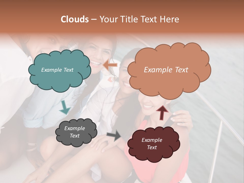 Pretty Laughter Sea PowerPoint Template