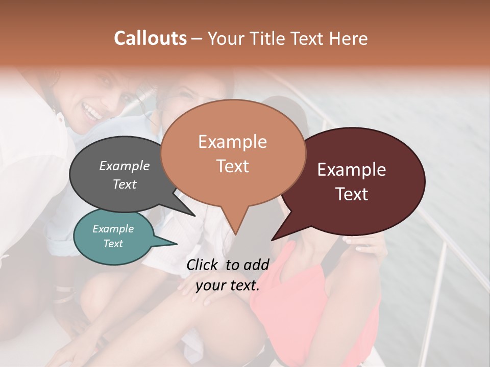 Pretty Laughter Sea PowerPoint Template