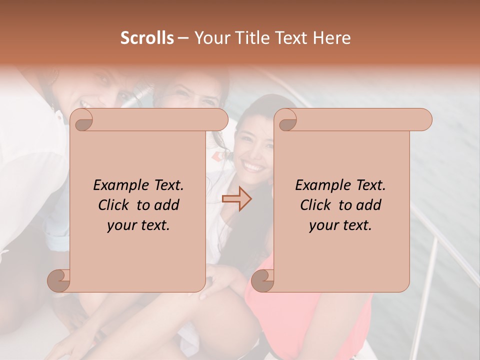 Pretty Laughter Sea PowerPoint Template