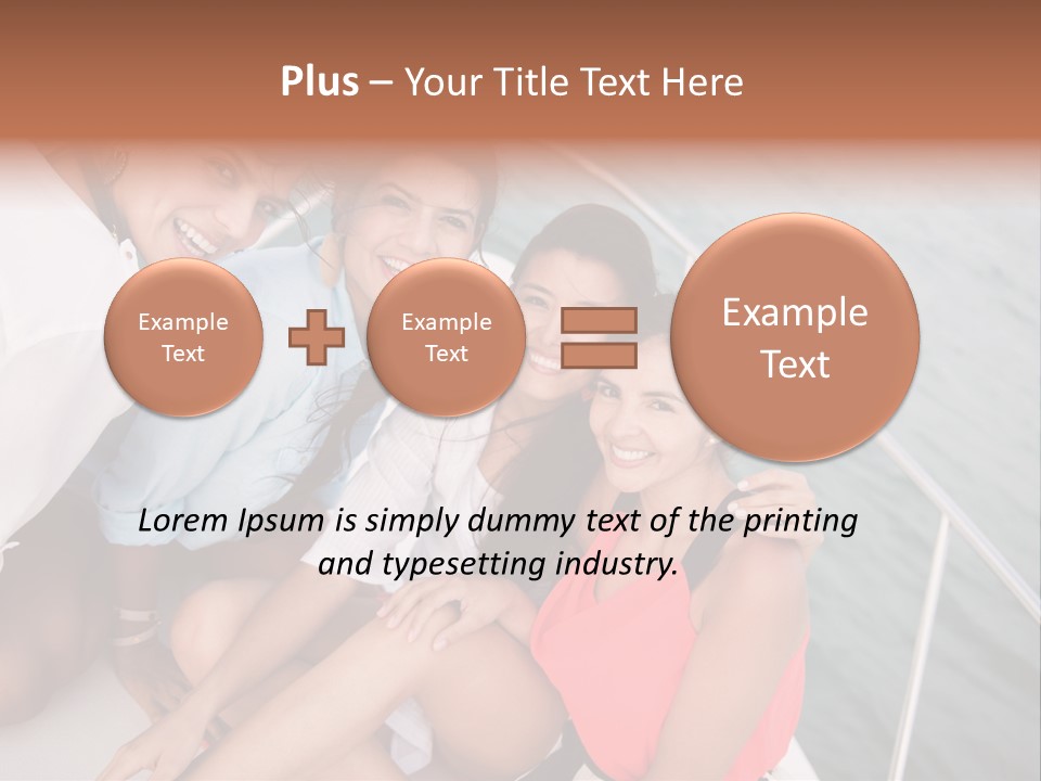 Pretty Laughter Sea PowerPoint Template