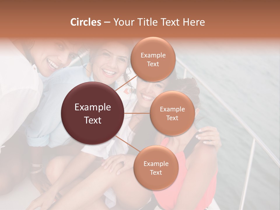 Pretty Laughter Sea PowerPoint Template