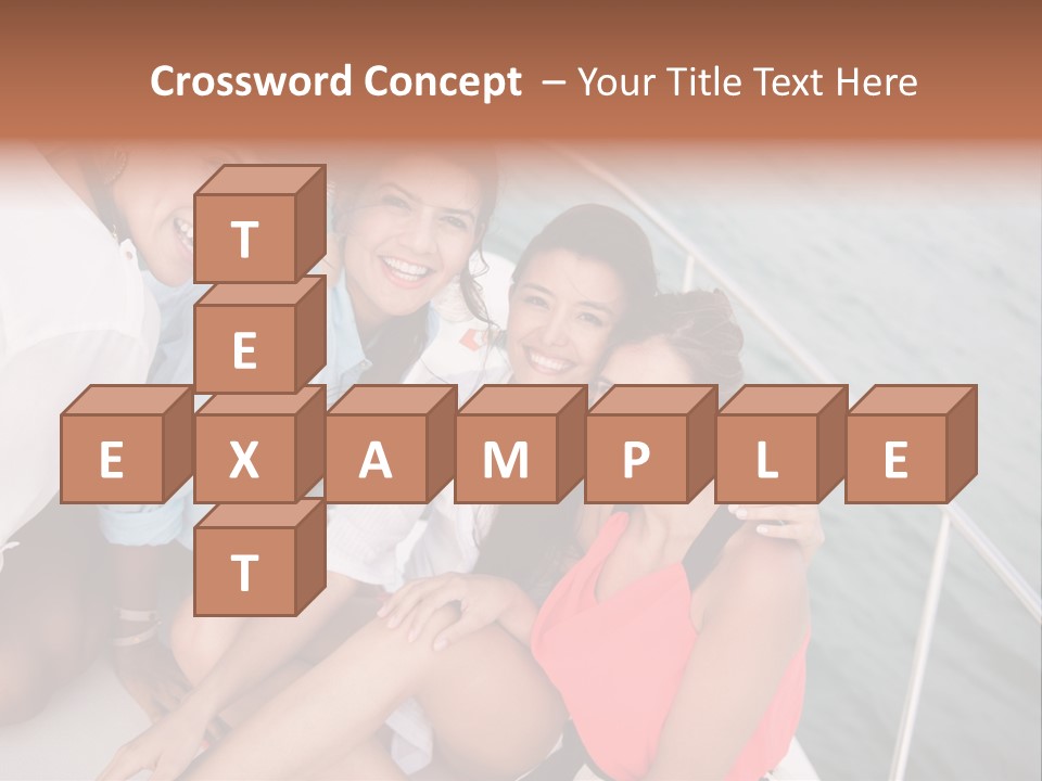 Pretty Laughter Sea PowerPoint Template