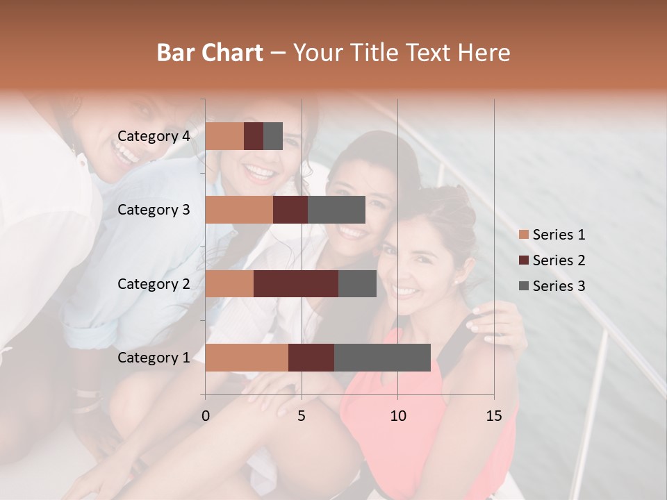 Pretty Laughter Sea PowerPoint Template