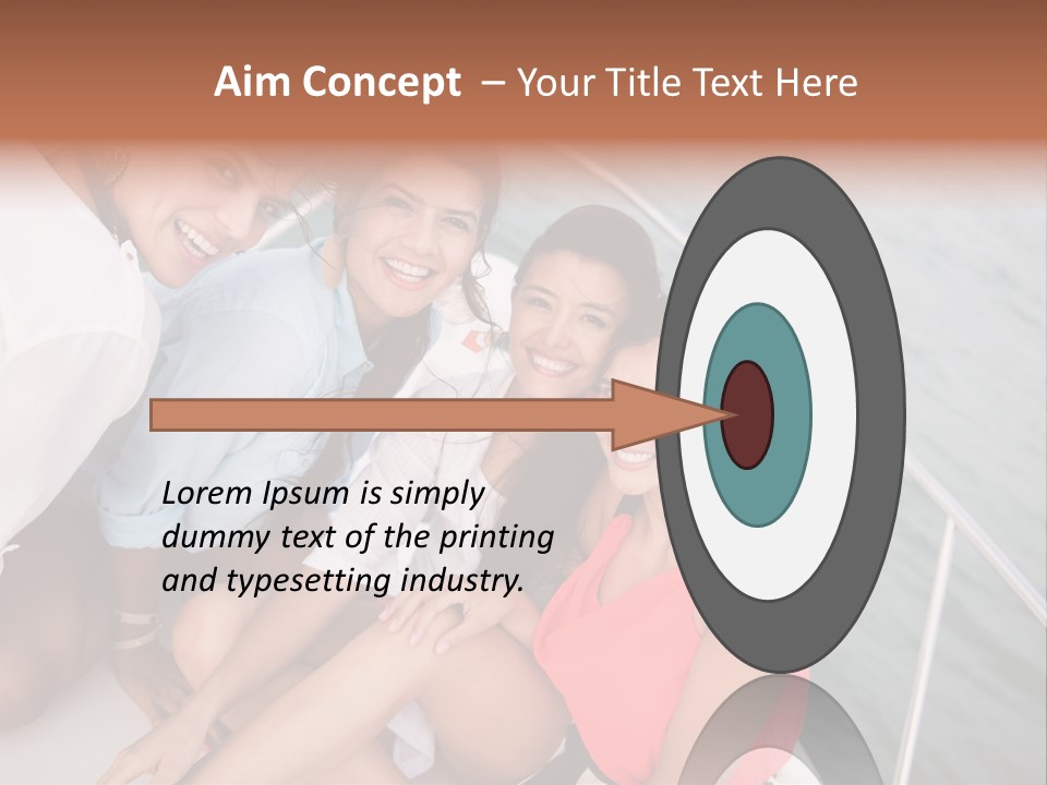 Pretty Laughter Sea PowerPoint Template