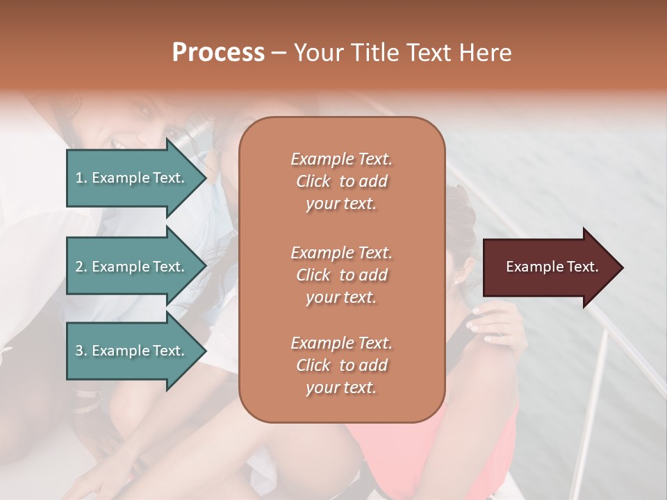 Pretty Laughter Sea PowerPoint Template