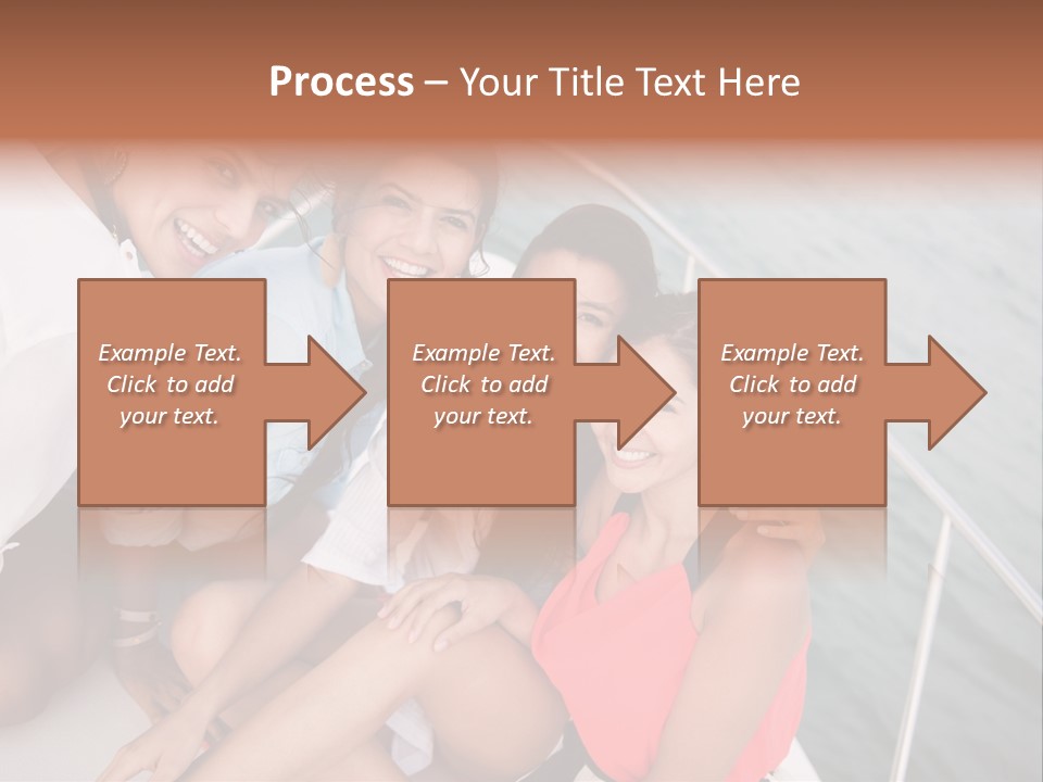 Pretty Laughter Sea PowerPoint Template
