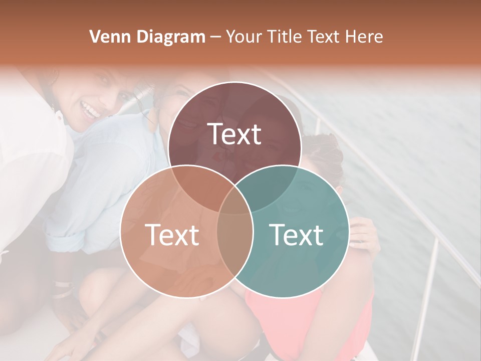 Pretty Laughter Sea PowerPoint Template