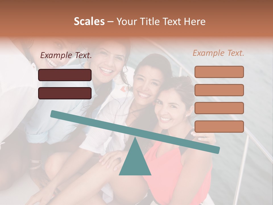 Pretty Laughter Sea PowerPoint Template