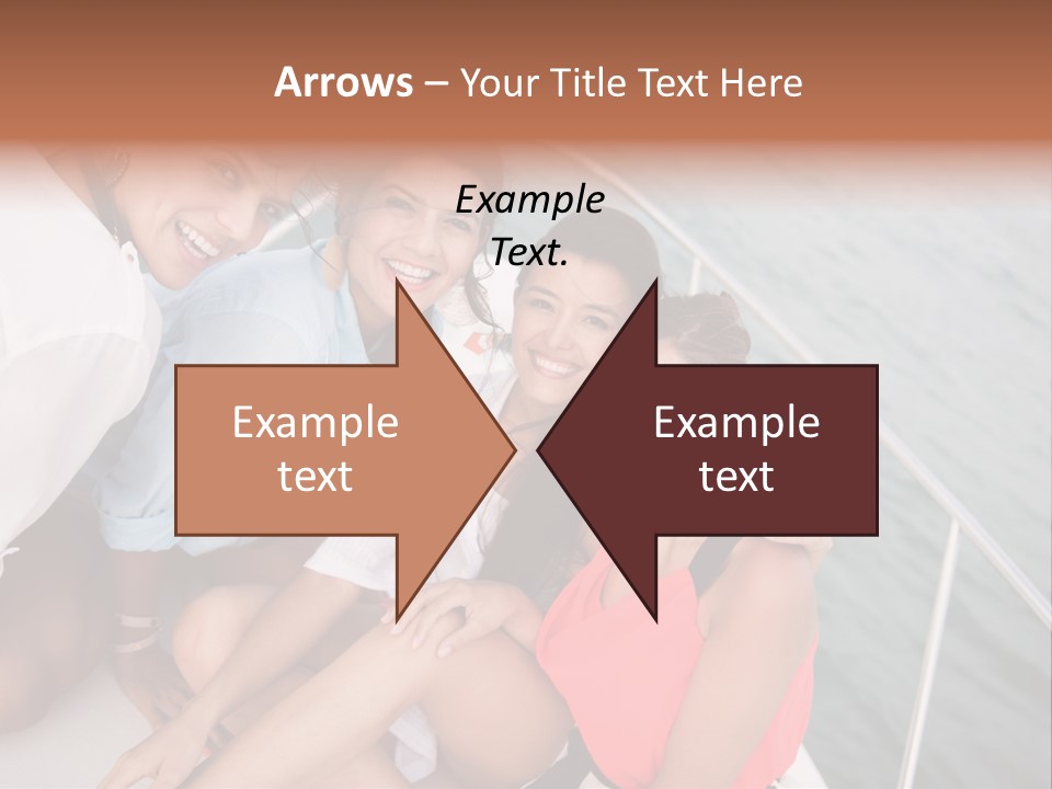 Pretty Laughter Sea PowerPoint Template