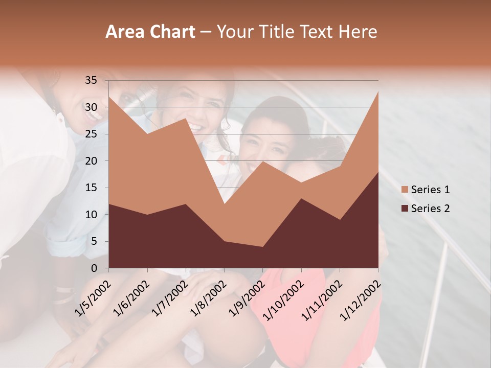 Pretty Laughter Sea PowerPoint Template