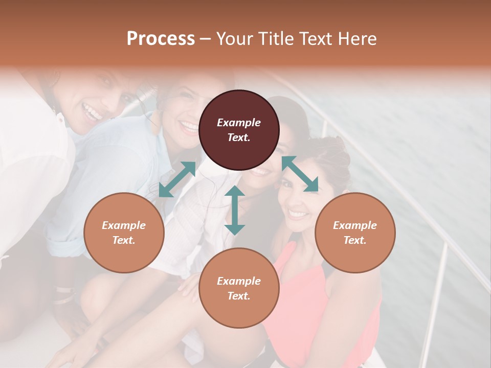 Pretty Laughter Sea PowerPoint Template