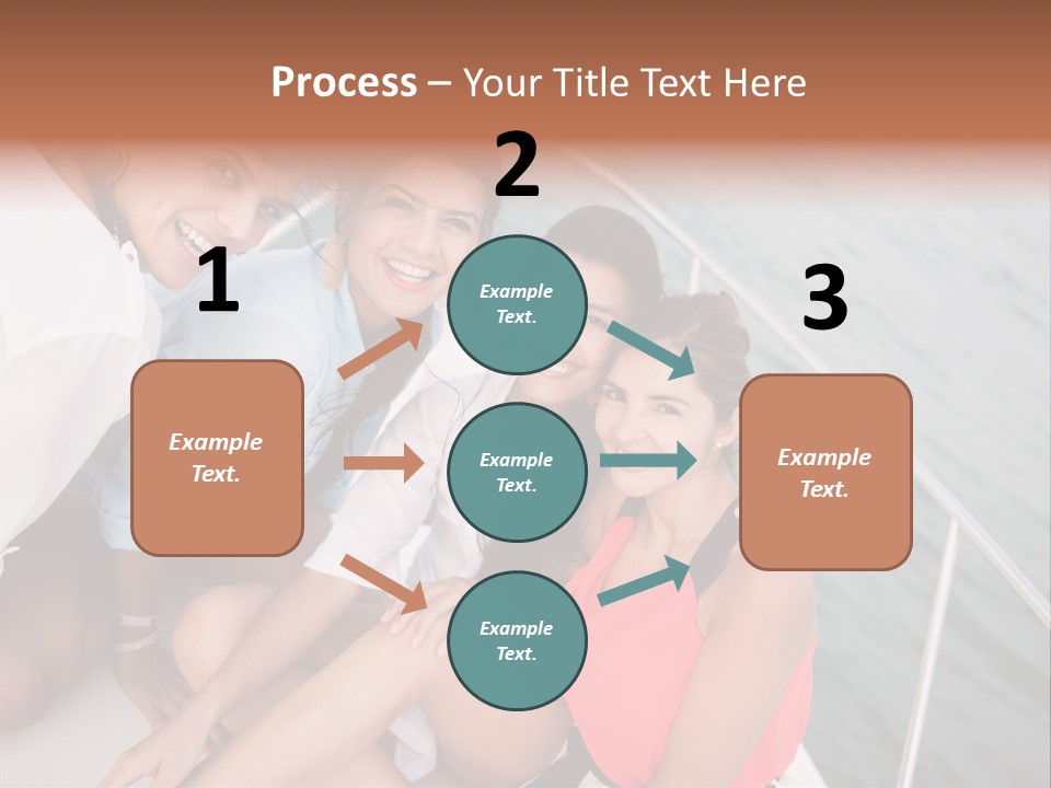 Pretty Laughter Sea PowerPoint Template