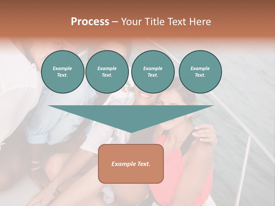 Pretty Laughter Sea PowerPoint Template