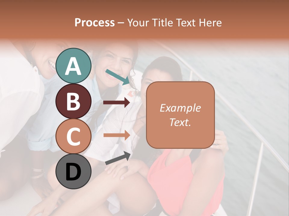 Pretty Laughter Sea PowerPoint Template