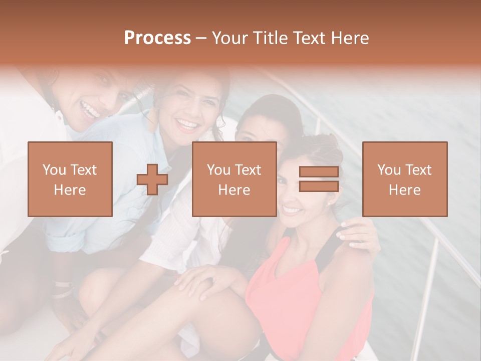 Pretty Laughter Sea PowerPoint Template