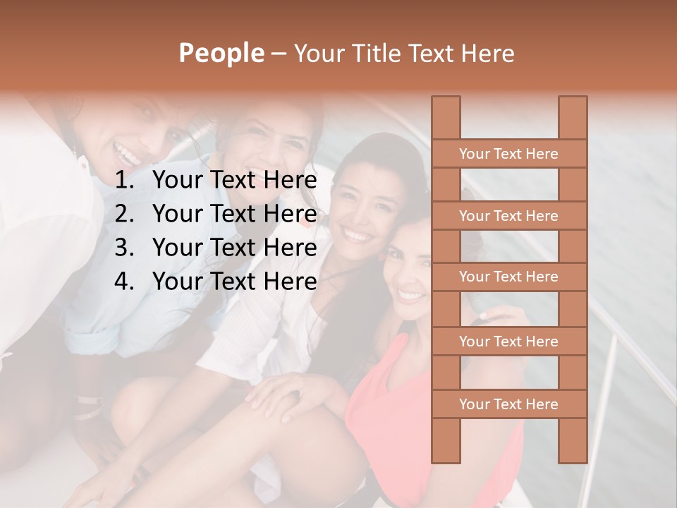 Pretty Laughter Sea PowerPoint Template